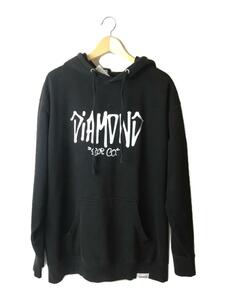 Diamond Supply Co.◆パーカー/XL/コットン/BLK/プリント/ヤケ有