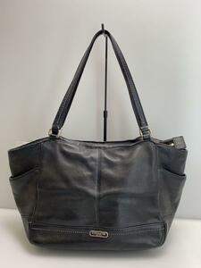 COACH◆トートバッグ/レザー/BLK/F23284