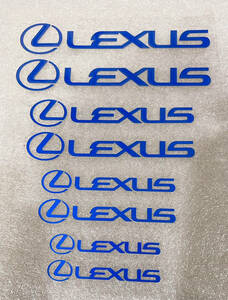 レクサス ブレーキ キャリパー ステッカー 青 8枚セット LEXUS シール HS CT UX NX IS RX RC GS ES LS LX