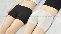 ペチコート インナー パンツ レース ショートパンツ スパッツ レギンス セクシー 美尻 ボディメイク フリーサイズ 新品 3色セット M 1508A_画像4