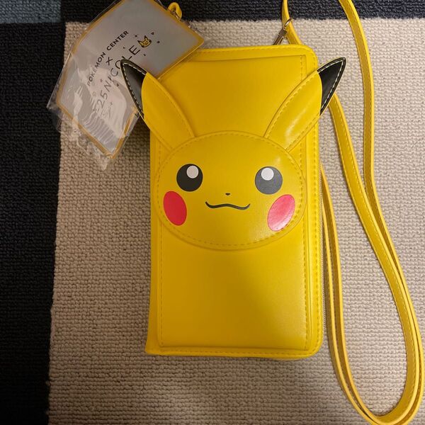 ポケモンセンターオリジナル Pokemon accessory ×25NICOLE お財布機能付きスマホショルダー ピカチュウ
