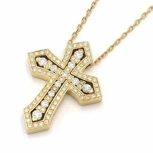  Damiani bell Epo k Crown M necklace 20086732 K18YG diamond yellow gold 10 character . Cross jee Lee used free shipping 