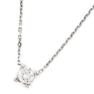  Cartier H color /VVS-2/Excellent/0.3ct Cdu Cartier necklace K18WG one bead diamond 1 bead diamond white gold used free shipping 