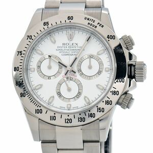 [3 year guarantee ] Rolex men's Cosmo graph Daytona 116520 Random number chronograph white face self-winding watch wristwatch used free shipping 