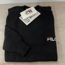 2888　FILA/フィラ　綿ニット　コットンセーター　メンズMサイズ　未使用長期保管品_画像1