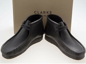 新品/CLARKS ORIGINALS/クラークス オリジナルズ/WALLABEE BOOT/ワラビー ブーツ/BLACK LEATHER/ブラック レザー/黒/26155512/28.0cm