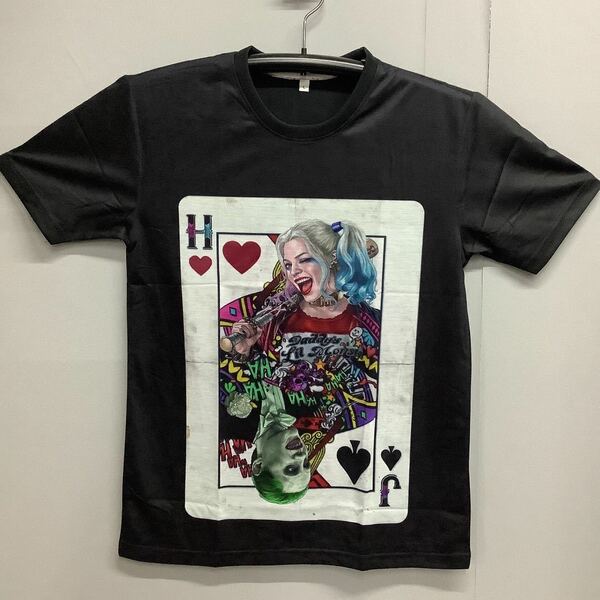SRLD1. デザインTシャツ Lサイズ　Harley Quinn ハーレイクイン　joker ジョーカー　スーサイド・スクワッド