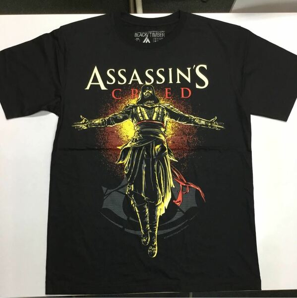 デザインプリント半袖Tシャツ ASSASSIN’S CREED Lサイズ アサシンズクリード SR3B4♪