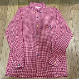 mikiHOUSE junior ミキハウス 90s ヴィンテージ シャツ 美品 長袖シャツ チェック柄 ギンガムチェックシャツ