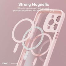 y102719m miak iPhone 14 Pro ケース レンズガード一体型　MagSafe　クリアケース カメラレンズ保護 4つ角 エアクッション 耐衝撃 _画像3