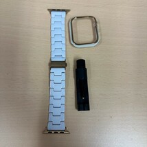 y101008m Apple Watch バンド 樹脂バンド 保護ケース付き コンパチブル 44mm 軽量 防水 一体型 アップルウォッチバンド シリーズ_画像4