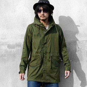 tsu il stretch material Mod's Coat men's coat military coat 31604 new goods khaki M