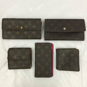 LOUIS VUITTON ルイヴィトン モノグラム 長財布・折り財布・iPhoneケース 5点まとめ【BJAW5023】