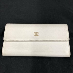 CHANEL　シャネル　カメリア　長財布　白　31968562　ギャラ付き【BJAZ6066】