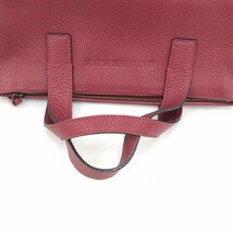 BURBERRY バーバリー ハンドバッグ 赤系 袋付き【BJBA6042】_画像4