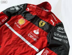  abroad postage included high quality Charles *ru clair Ferrari 2022 F1 racing cart racing suit size all sorts replica 