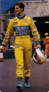  abroad postage included high quality mi is L * Schumacher F1 Michael Schumacher 1991 racing suit size all sorts replica 