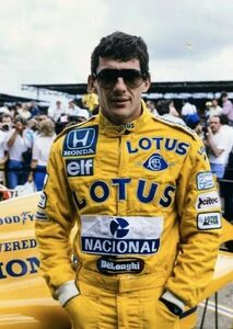  abroad postage included high quality i-ll ton * Senna F1 Ayrton Senna LOTUS Printed Suit racing suit size all sorts replica 