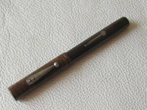 ■極希少 美品 1910年頃 カナダ製！WATERMAN'S IDEAL ベークライト製 レバーフィリング式 ペン先:金ペン 6太字 ハートホール 全長138.6ｍｍ