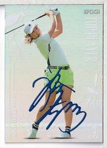 t99【2023 EPOCH 女子ゴルフ JLPGA TOP PLAYERS】デコモリシグネーチャー サファイヤ 藤本麻子 25枚限定