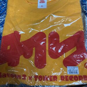  быстрое решение s pra палец на ноге n2 × TOWER RECORDS T-shirt желтый XL размер новый товар 