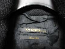 ディーゼル DIESEL ウール 切替 ブルゾン ジャケット 黒 ブラック XXS 東5719_画像10