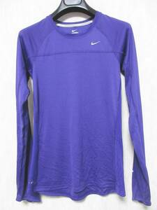 ナイキ NIKE 長袖 Tシャツ カットソー 紫 パープル M 亥3683