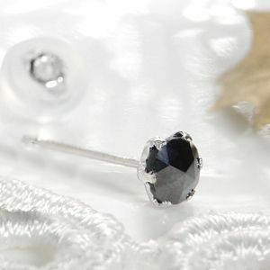  new goods pt900 black diamond Monde earrings AAA Class one-side ear for popular simple 0.15ct pia015pt