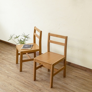 ダイニングチェア 2脚セット 天然木 マホガニー材 木製椅子 2脚組 ライトブラウン IT-J01(LBR)