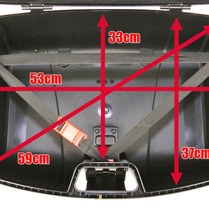 AG-86 リアボックス ブラック [容量47L] LEDストップランプ付:背もたれ付:バイク:大容量:汎用タイプ トップケース ケース リアケース BOXの画像6