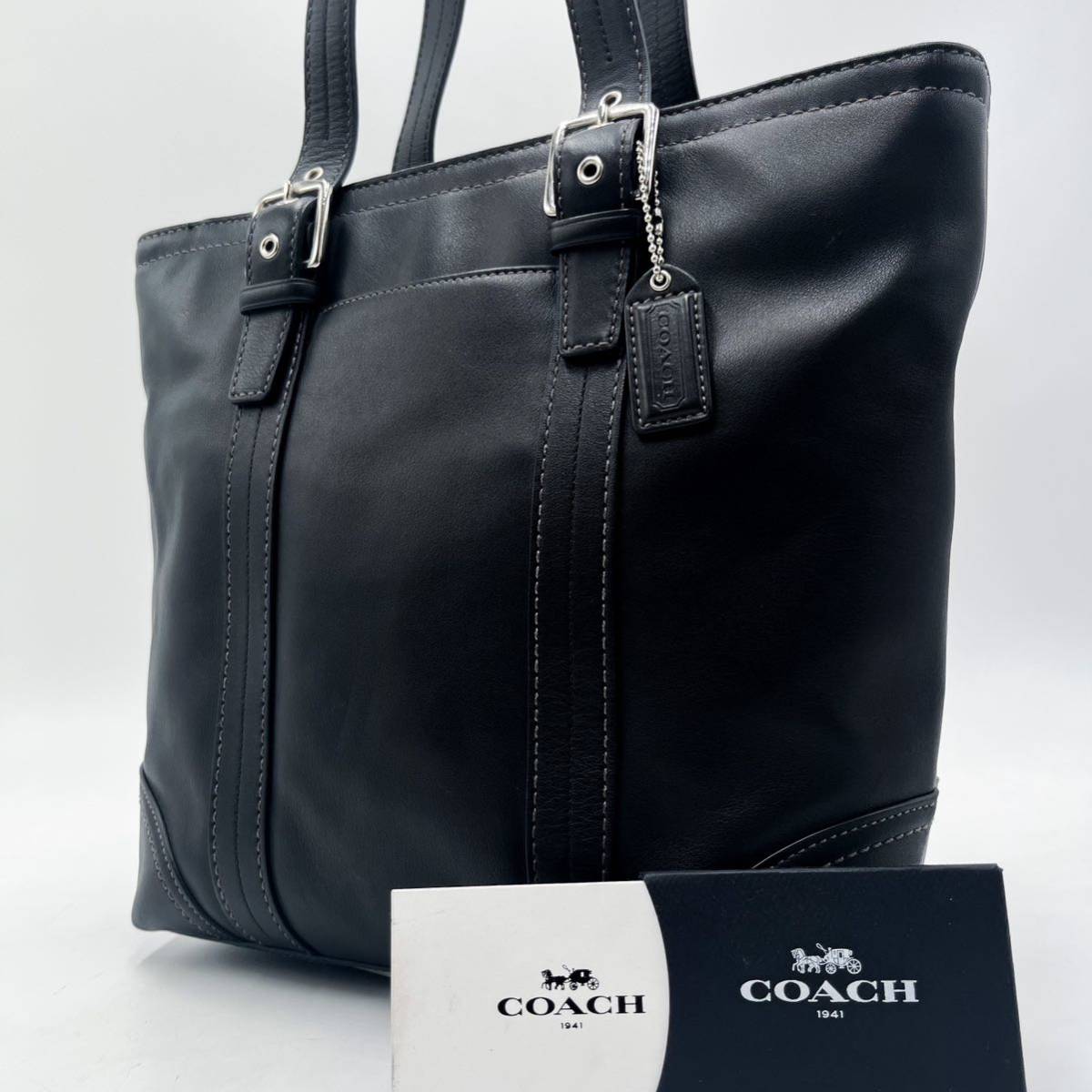 1円 極美品 COACH コーチ ブリーフケース ビジネスバッグ