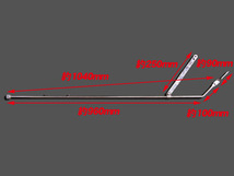 旗棒 ロング 96cm フラッグポール / GT380 GSX250E GS400 GSX400E CB250T CBX400F CBR400F XJ400 KH250 Z250FT Z400FX ゼファー XJR 旧車會_画像2