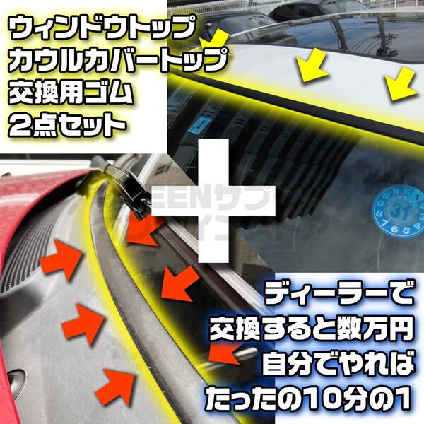 BMW MINI フロントガラス 19mm + ワイパーカウル ゴム セット