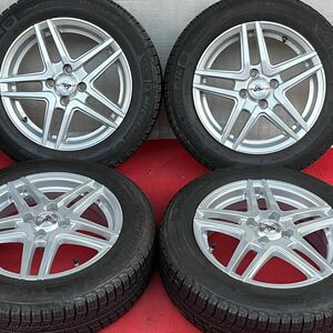 7分以上溝有。AZ SPORTS 15インチ×5.5J+43 PCD100/4 MICHELIN 175/65R15スタッドレス4本。 アクア ヴィッツ スイフトイグニス フィット他