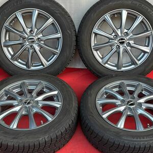 20年式6分山。WAREN ヴァーレン 15インチ×5.5J+43 PCD100/4 社外ホイールYOKOHAMA 175/65R15スタッドレス4本。 アクア ヴィッツ スイフト