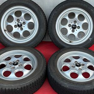 7分山。MINI 純正 ミニ R50 クーパー 15インチ×5.5J +45 PCD100 4H ハブ径 約56ｍｍ BRIDGESTONE 185/60R15スタッドレス4本。クラブマン等