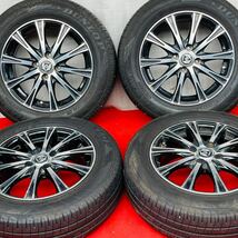 20年式バリ溝。WEDS RIZLEY 15インチ× 5.5J +42 PCD100/4穴社外DUNLOP 185/65R15ラジアル4本。 アクア ヤリス ヴィッツ フィット他等。_画像1