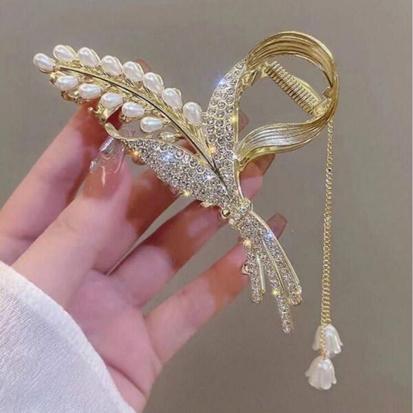 ★現品限り&新品★⑨花 つぼみ ヘアクリップ バンスクリップ バレッタ ヘアアクセサリー