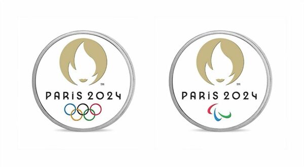 2021 フランス パリ2024 オリ・パラ開催記念 大会エンブレム　カラーメダリオン セット