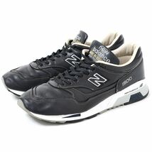 【廃盤】イングランド製 ニューバランス M1500UKB US 9D ブラック オールレザー 高級 英国製 NEW BALANCE スニーカー_画像1