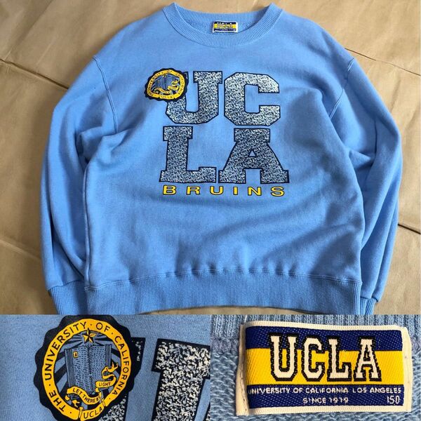 90s UCLA スウェット トレーナー 水色 カリフォルニア大学 カレッジ