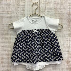 A379◇BeBe Petits Pois Vert | ベベ プチ ポワ ヴェール　ロンパース　新品　サイズ80