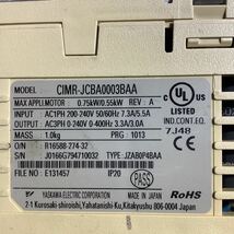 安川電機インバーター0、75kw(モデル) CIMRーJCBA0003BAA中古品一般的な通電まで済みです。動作未確認です。_画像2