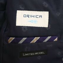 美品★ ORIHICA オリヒカ 秋冬 総裏 LIMITED MODEL ウール★ ツイード 2B テーラード ジャケット Sz.90Y4　メンズ グレー　C3T08480_9#N_画像6