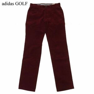 adidas GOLF アディダス ゴルフ 秋冬 ロゴ刺繍★ ストレッチ コーデュロイ パンツ Sz.76　メンズ ボルドー　C3B03936_A#Q