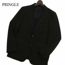 PRINGLE 1815 プリングル 通年 背抜き パイピング★ 2B テーラード ジャケット Sz.38　メンズ 黒 日本製　C3T09296_A#O_画像1