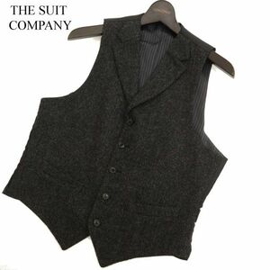 美品★ THE SUIT COMPANY スーツカンパニー Begin 切替 ウール★ ツイード ヘリンボーン ベスト ジレ Sz.S　メンズ　C3T09270_A#B