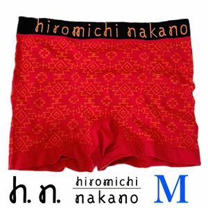 【新品】hiromich nakanoヒロミチナカノ ネイティブ柄３Dメンズボクサーパンツ／ネイティブ柄／レッド／Ｍ