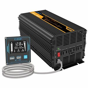 EDECOA 1500w 正弦波 インバーター 12v DC を 100v AC 電力変換器 3000Wピーク50Hz/・・・