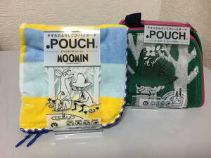 未使用2個セット（送料込）どっとポーチ■ムーミン タオルのふりしてコソッとポーチ MOOMIN